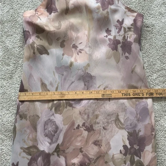 Vintage 90s romantic floral maxi slip dress 6 whimsigoth boho fairy chiffon y2k - Picture 10 of 10